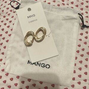 Brand new Mango chunky gold earrings